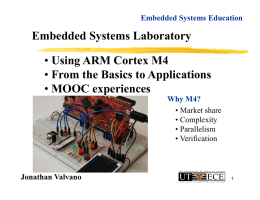 Embedded Systems Laboratory • Using ARM Cortex M4 • From the