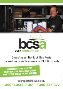 Stocking all Bonluck Bus Parts as well as a wide variety of BCI Bus