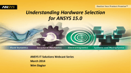 Understanding Hardware Selection for ANSYS 15.0