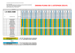 1 A MZA ZSBE ZMIANA PLANU OD 1 LISTOPADA 2014 R.