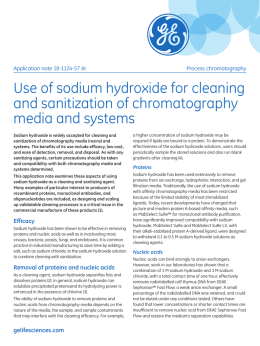 Use of sodium hydroxide for cleaning and sanitization of