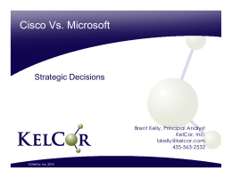 Cisco Vs. Microsoft - Strategic Decisions