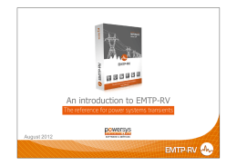 An introduction to EMTP-RV