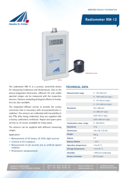 Radiometer RM-12 - Opsytec Dr. Gröbel