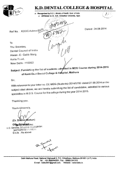 (Dr.s(bJ~ - Dental Council of India