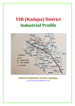 YSR (Kadapa) District Industrial Profile