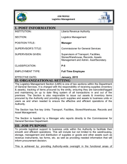 Logistics Management - Liberia Revenue Authority