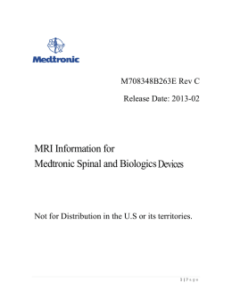 MRI Information for Medtronic Spinal and Biologics Devices