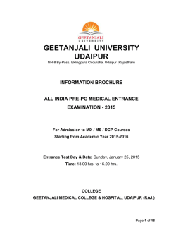 Information Brochure - Geetanjali University