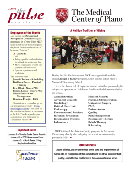 Pulse Newsletter - Medical Center of Plano