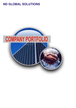 COMPANY PORTFOLIO - ND Global Solutions Pvt Ltd