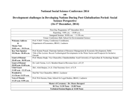 Programme Schedule - Babasaheb Bhimrao Ambedkar University