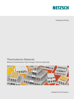 Thermoelectric Materials - Netzsch