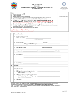 RTO Application Form - Institution of Engineers Singapore