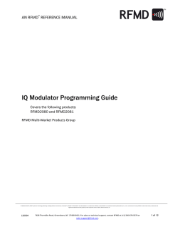 IQ Modulator Programming Guide