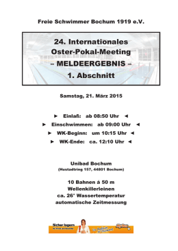 OPM 2015 ME VA 1 - Freie Schwimmer Bochum 1919 eV