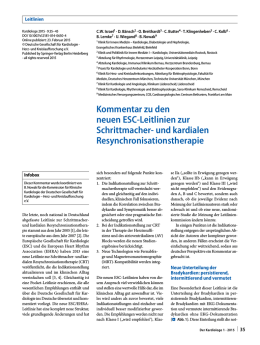 als PDF - Leitlinien - Deutsche Gesellschaft für Kardiologie