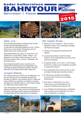 Vorschau 2015 - Bader Kulturreisen