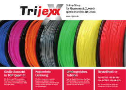 Broschüre downloaden - Trijexx - Filamente für 3D