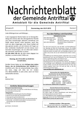 Amtsblatt für die Gemeinde Antrifttal