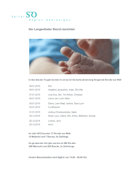 Langenthaler Storch - Spital Region Oberaargau