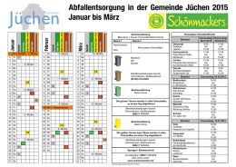 Abfallentsorgung in der Gemeinde Jüchen 2015 Januar bis März