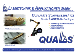 Katalog Qualitätsschweißzusätze für die Lasertechnologie (pdf)