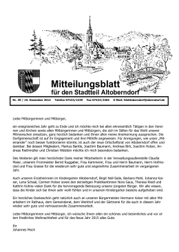 Aktuelles Mitteilungsblatt - Oberndorf