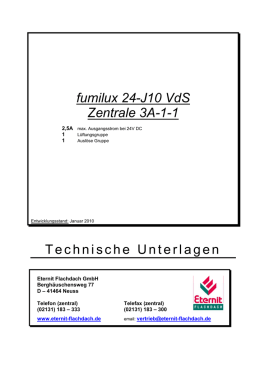 fumilux 24-J10 VdS Zentrale 3A-1-1 - Eternit Flachdach GmbH