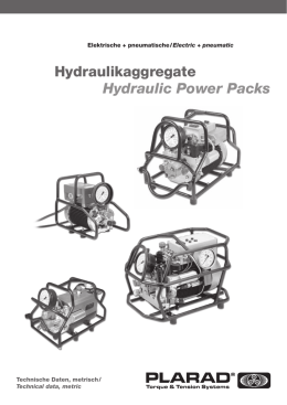 Hydraulic Power Packs Hydraulikaggregate - Plarad