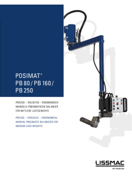 POSIMAT ® PB 80 / PB 160 / PB 250 - Lissmac