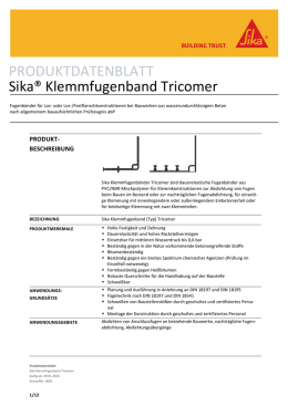 Tricosal Klemmfugenband Tricomer - Sika Deutschland GmbH