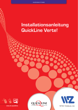 Installationsanleitung QuickLine Verte! - FGA Affoltern am Albis