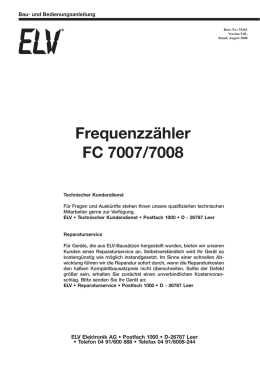 Frequenzzähler FC 7007/7008