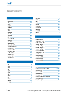 Simrit Technisches Handbuch 2007: Bauformverzeichnis - bei Simrit