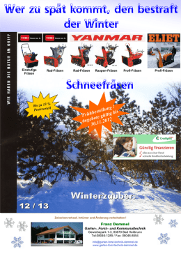 Schneefraesen-Programm 12-13 aktuell LP + SP - Franz Demmel