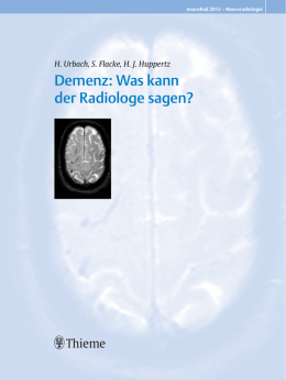 Demenz: Was kann der Radiologe sagen? - medneo.de