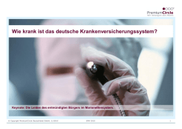 Wie krank ist das deutsche Krankenversicherungssystem? - Maleki