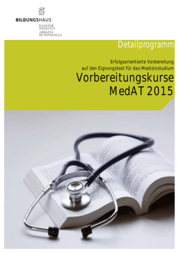 Detailprogramm MedAT 2015 - Kloster Neustift