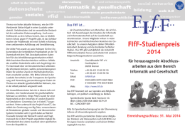Flyer Studienpreis 2014 zum Ausdrucken - FIfF