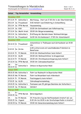 Veranstaltungen in Mariakirchen - Kulturblosn Mariakirchen