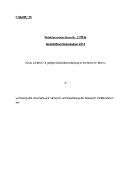 Geschäftsverteilung Rechtsprechung - Sozialgericht Düsseldorf