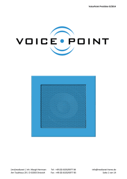 VoicePoint Preisliste PDF