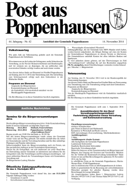 Nr. 40 Amtsblatt der Gemeinde Poppenhausen 31    - Revista Verlag