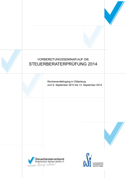 steuerberaterprüfung 2014 - OLDENBURGER STEUERRECHTS
