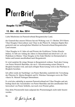 Pfarrbrief Nr. 13 2014 .pdf - Pastoralverbund Borgentreicher Land