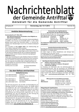 Nachrichtenblatt - Gemeinde Antrifttal