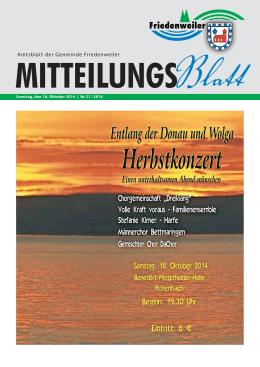 Amtsblatt der Gemeinde Friedenweiler