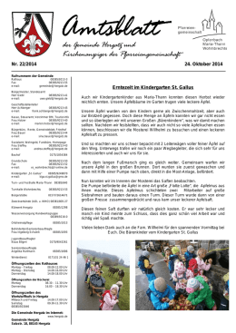 Gemeindeblatt Nr. 22 vom 24.10.2014 - Gemeinde Hergatz