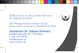 Hautärztin Dr. Sabine  Schwarz  - Cremen.at
